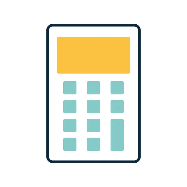 Calculadora con bottons azules en un backgorund blanco — Vector de stock