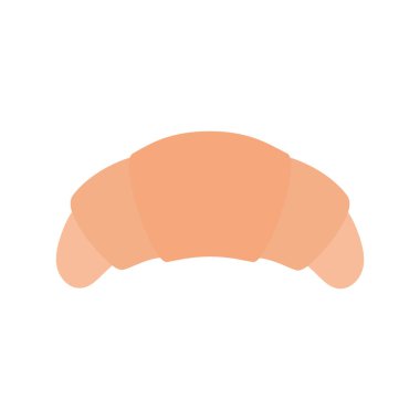 Beyaz arka planda taze kruvasan ekmeği