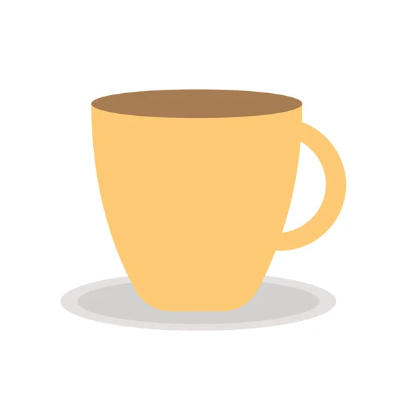 Чашка темної кави з білим фоном — стоковий вектор