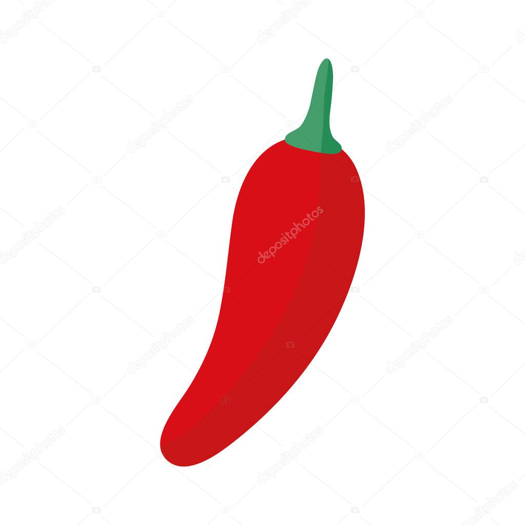 chili pepper icon on white background