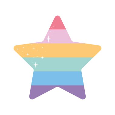 lgbtq gurur renklerine sahip yıldız