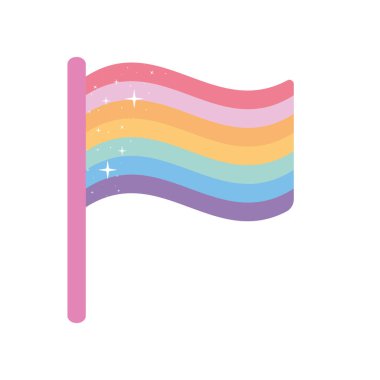 Beyaz arkaplanda lgbtq gurur bayrağı