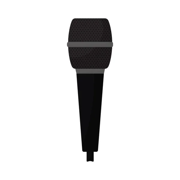 Microphone dans un fond blanc — Image vectorielle