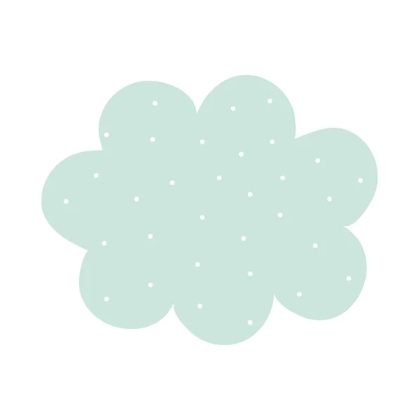 Cloudové roztomilé ikony na bílém pozadí — Stockový vektor
