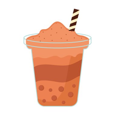 Turuncu renkli ve köpüklü Asya Tayvan içeceği.