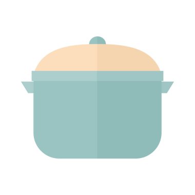 Beyaz arka planda pişirme tenceresi