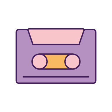 beyaz arkaplandaki kaset