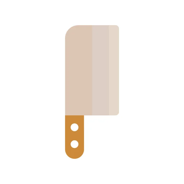 Cuchillo de carnicero sobre fondo blanco — Vector de stock