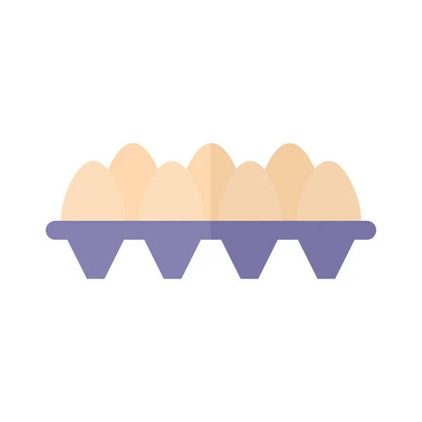 Коробка с яйцами на белом фоне — стоковый вектор