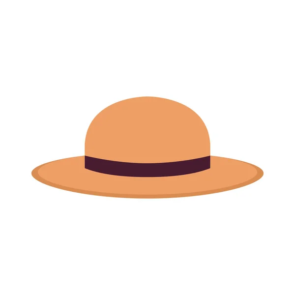 Sombrero de playa sobre un fondo blanco — Vector de stock