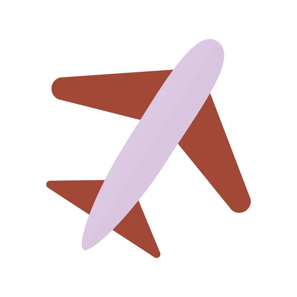 Avion avec une couleur pourpre — Image vectorielle