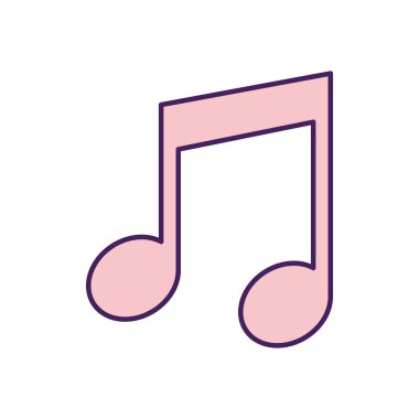 Beyaz arkaplanda müzik notası