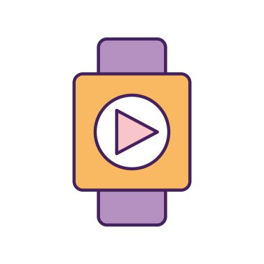 Ortasında bir oyun sembolü olan kare.