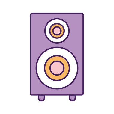 Beyaz arkaplan üzerinde hoparlör