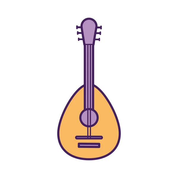 Guitare sur fond blanc — Image vectorielle