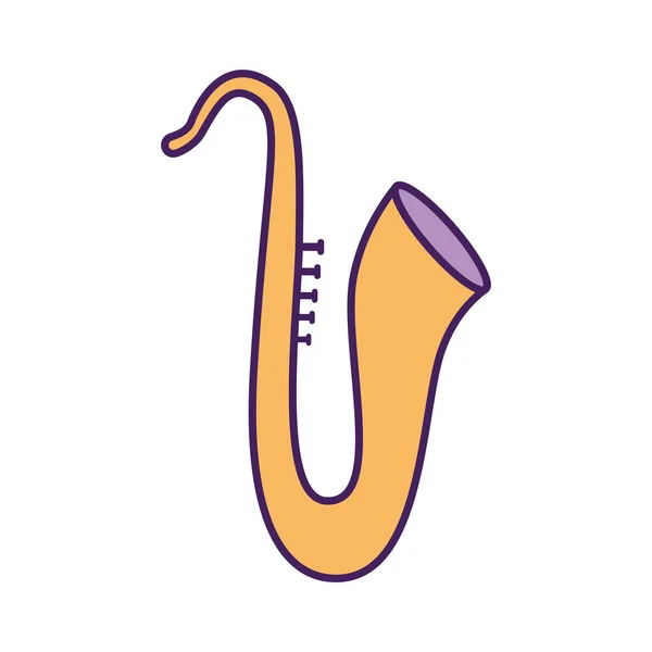 Saxophone on a white background — Stock Vector