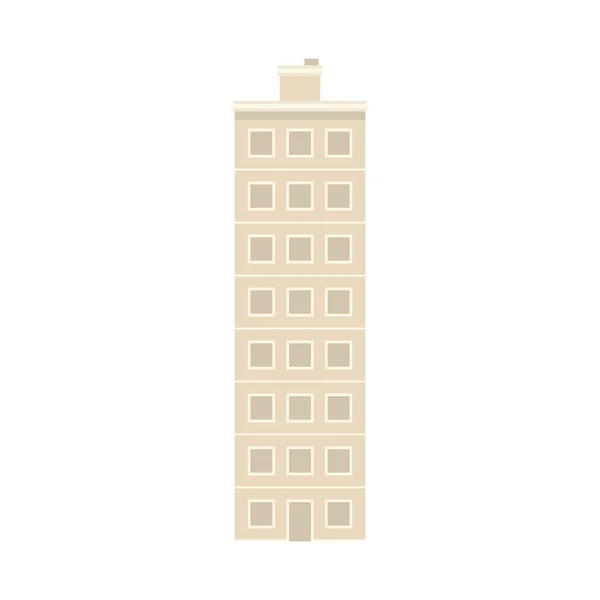 白い背景の超高層ビル — ストックベクタ