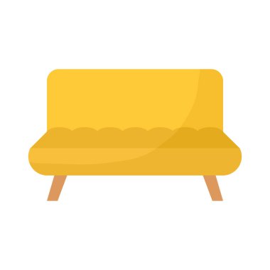 Sarı renkli bir koltuk.