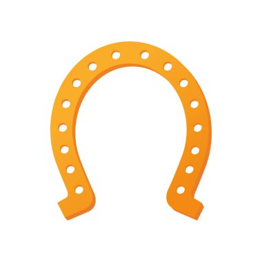 Altın rengi at nalı.