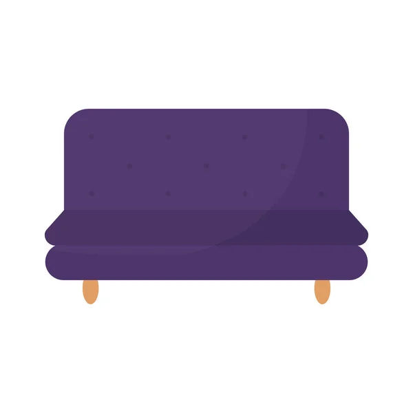 Sofá con un color púrpura — Vector de stock