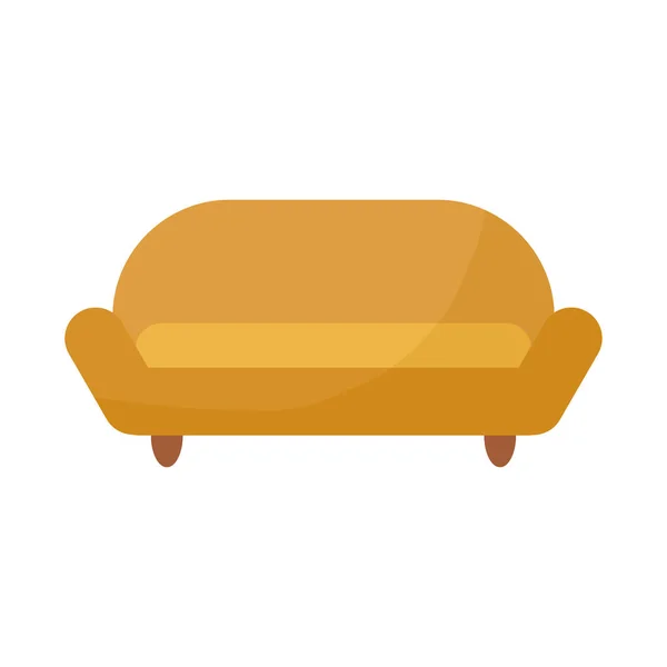 Sofa with a gold color — Stock Vector