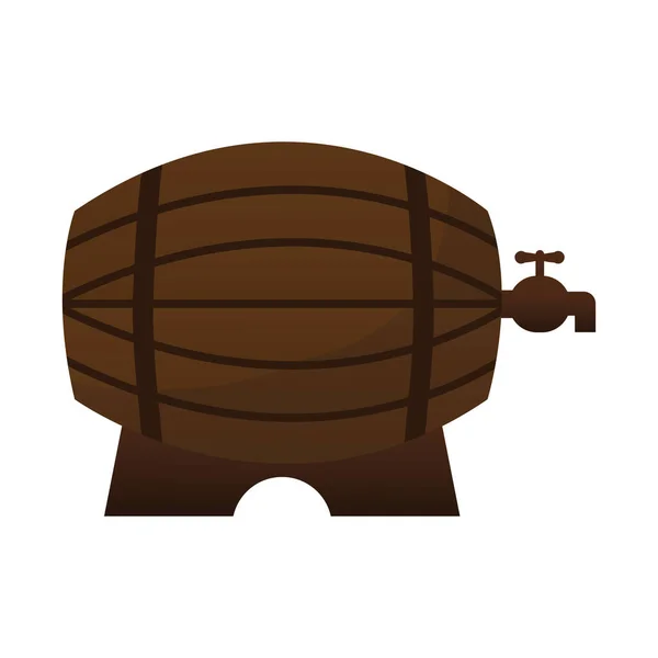 Barril de cerveza sobre fondo blanco — Vector de stock