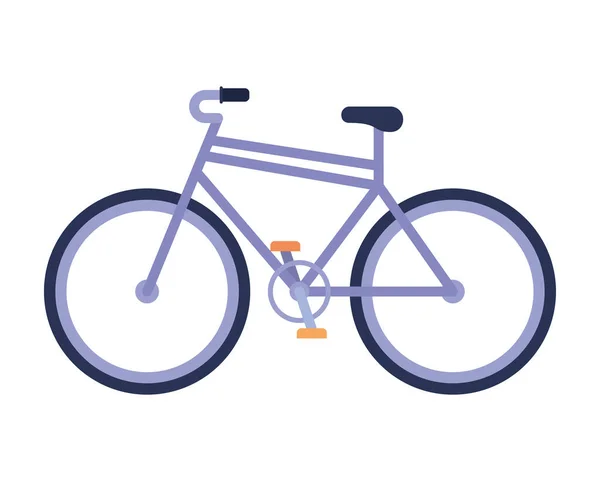 Lila Fahrrad auf weißem Hintergrund — Stockvektor