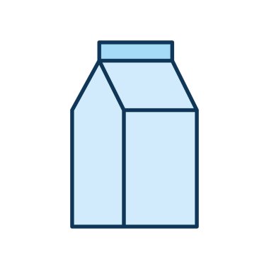 Beyaz arka planda süt kutusu