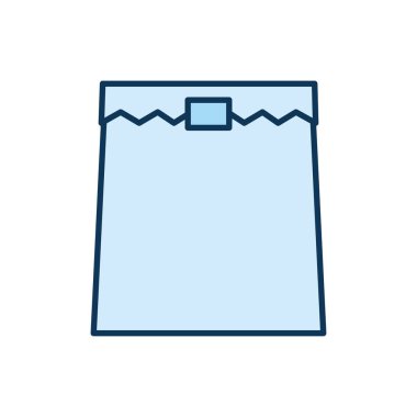 Açık mavi paket çantasını kapat