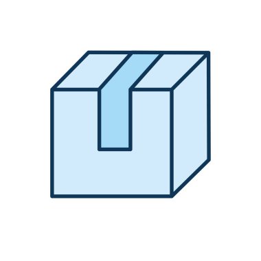 Açık mavi paket kutusunu kapat