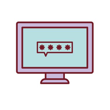 beyaz arkaplanda parola olan ekran