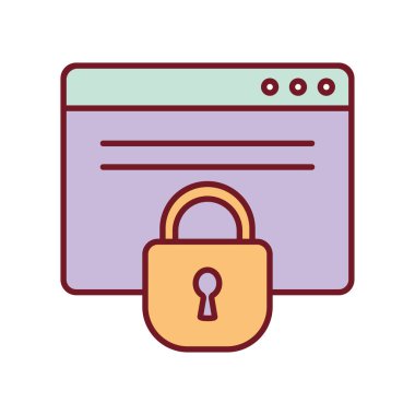 bir sayfa ağında asma kilit