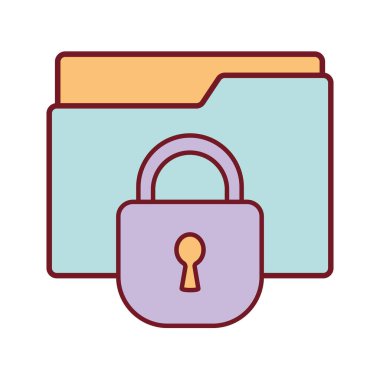 Beyaz arkaplanda asma kilit olan dizin