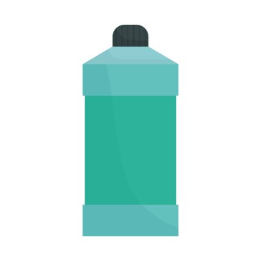 Beyaz arka planda yeşil deterjan şişesi