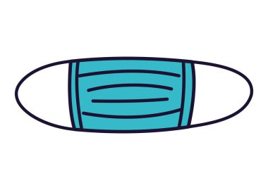 Güvenlik maskesi Covid19 salgın etiketi