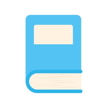 Beyaz arkaplanda mavi kitap