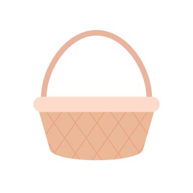 Beyaz arkaplanda bir sepet