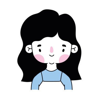 Beyaz arka planda gülümseyen kadın