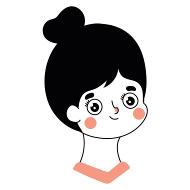 Beyaz arka planda genç bir kadın.