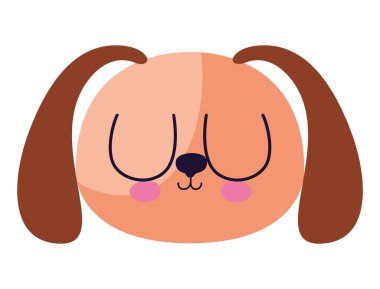 Beyaz arka planda sevimli bir köpek.