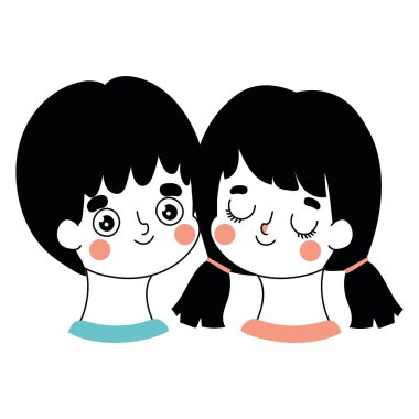 Beyaz bir arka planda gülümseyen romantik çift.