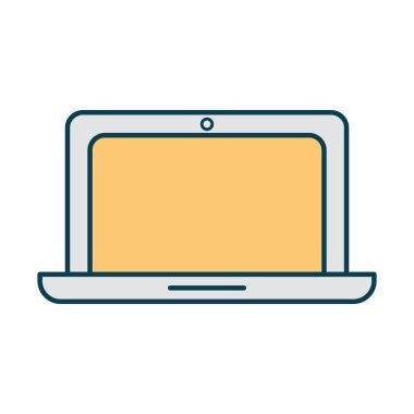 bir sarı ekranlı dizüstü bilgisayar