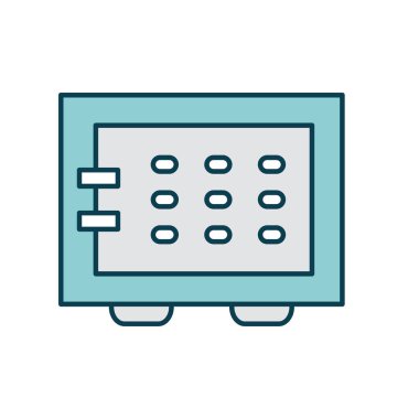 Beyaz arka planda yeşil renkli bir kasa.