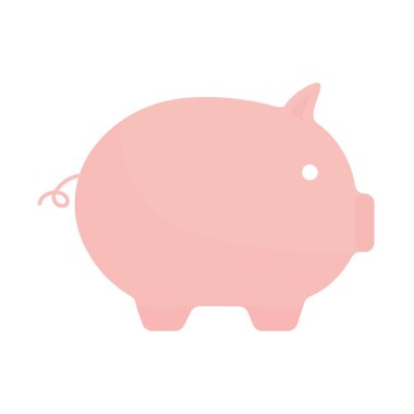 Beyaz arka planda domuz