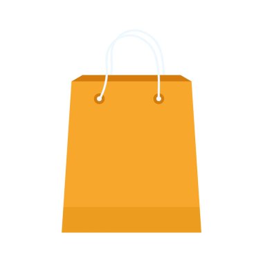 Beyaz arka planda bir alışveriş çantası.