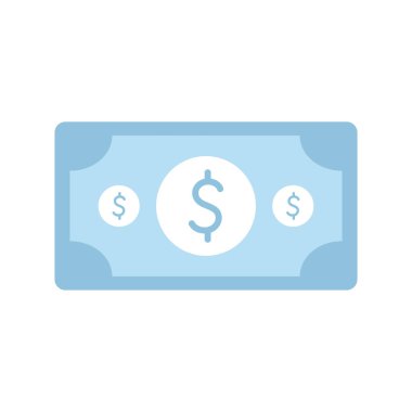 Beyaz arkaplanda dolar