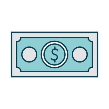 Beyaz arka planda yeşil bir doların