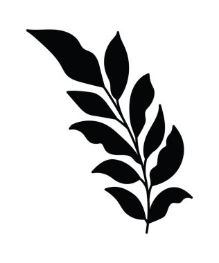 Beyaz arka planda bir bitkinin minimalist dövmesi