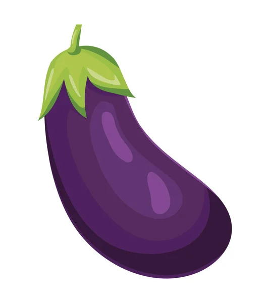 Icoon van verse aubergine — Stockvector