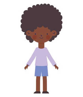 Küçük afro çocuk.